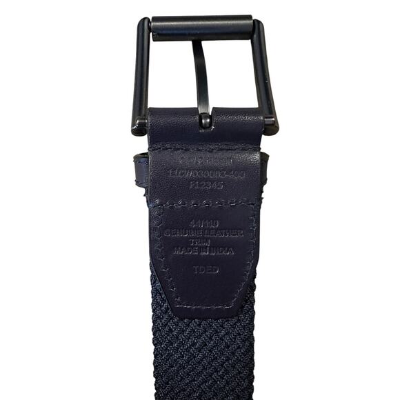 NWOT Cole Haan Navy Braided Stretch Belt Size 44/110 Preppy Golf QuietLuxury - Picture 5 of 6